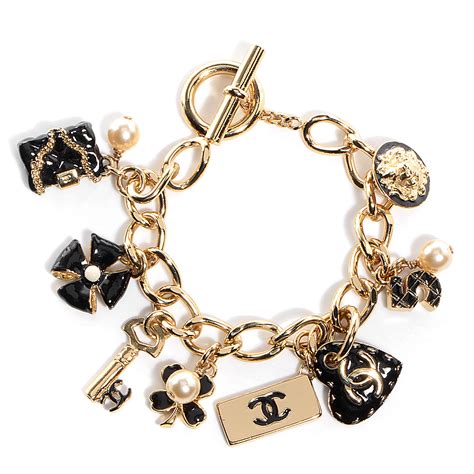 chanel replica leather and chain charm bracelet|chanel cc chain dupe.